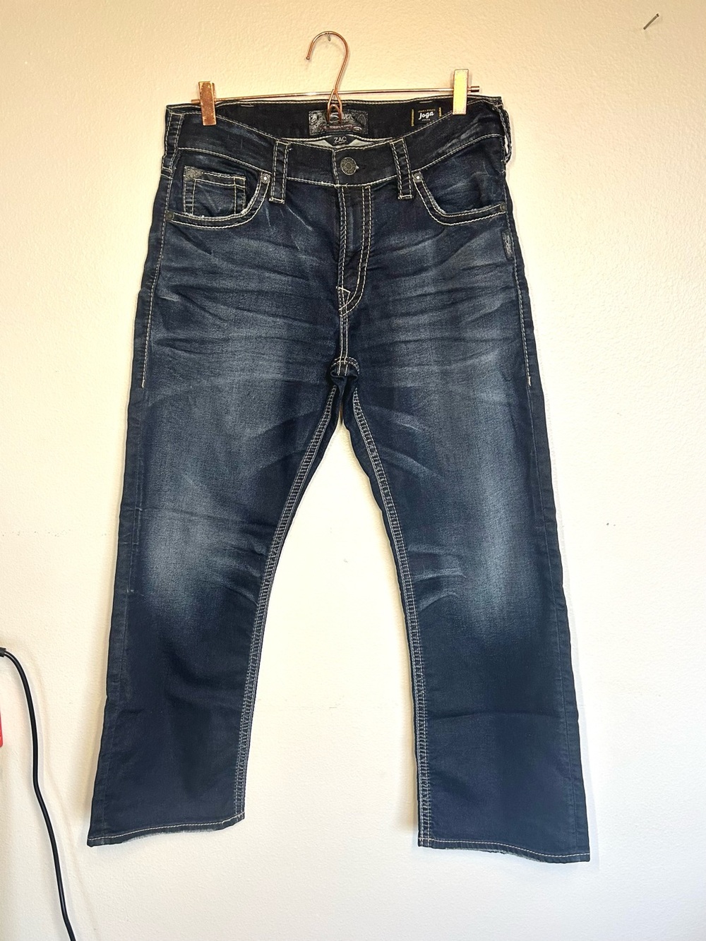 Silver Jeans Zac Relaxed Fit Straight Leg Jeans 34 x 30